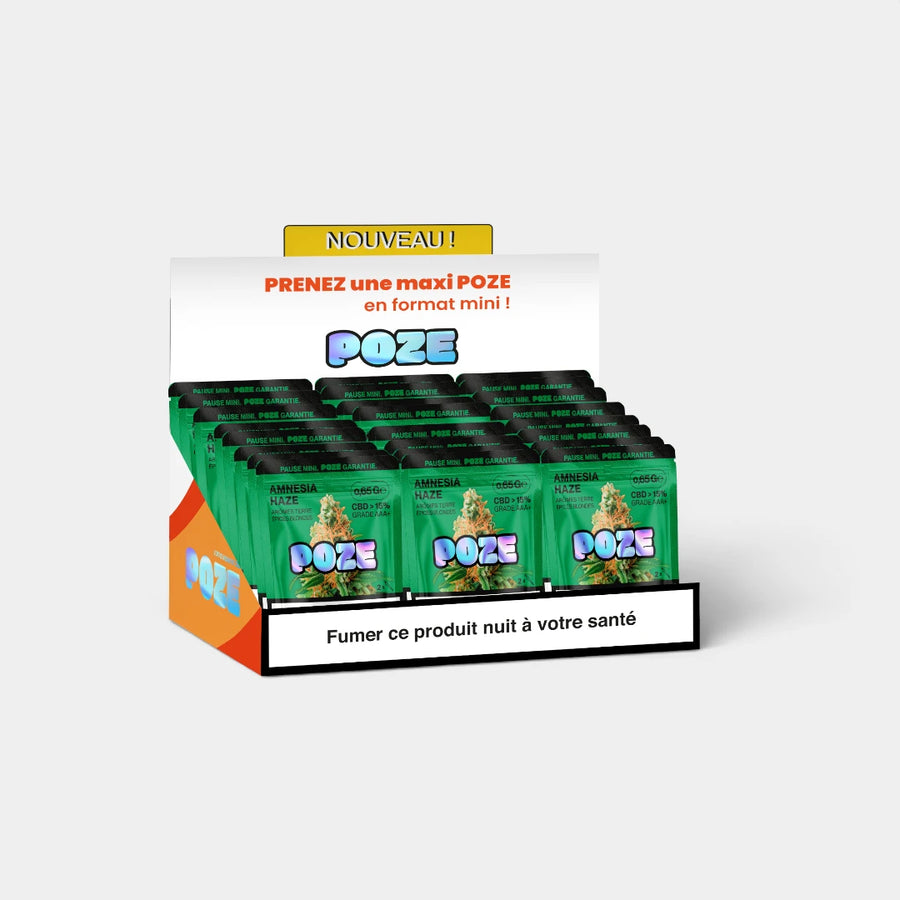 Boîte de 30 mini sachets Amnesia Haze 0,65gr
