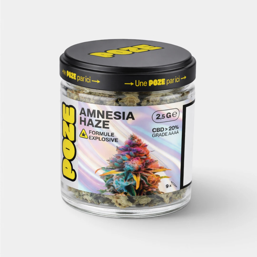 POZE en pot - Fleur Amnesia Haze EXPLOSIVE 2,5gr