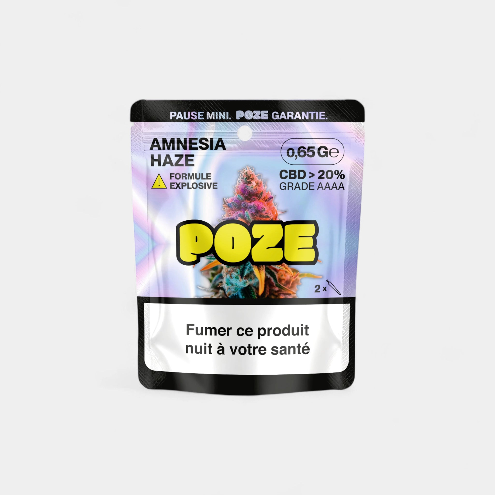 Amnesia Haze EXPLOSIVE en sachet aluminium - 0,65gr (lot de 25)